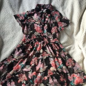 Sweet button down floral dress